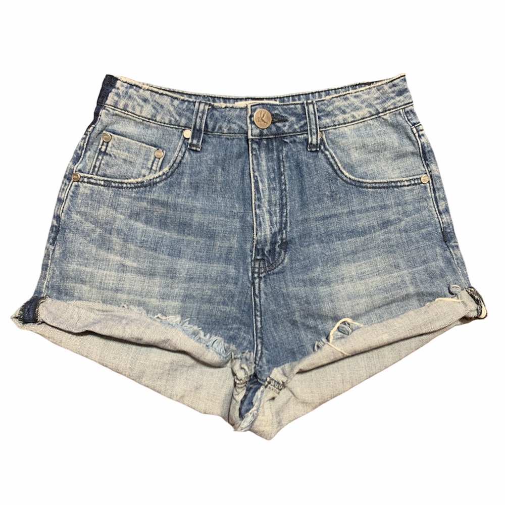 One Teaspoon high waist bandit denim shorts